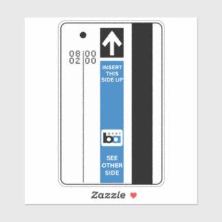 Pegatina Boleto de Tren Retro BART