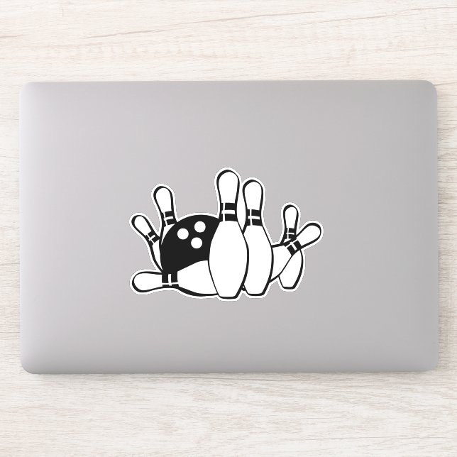 Pegatina Boliche de la silueta con bolas y bolas (Ordenador)