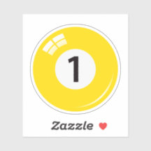 Bolsa de billar número uno (1) amarillo