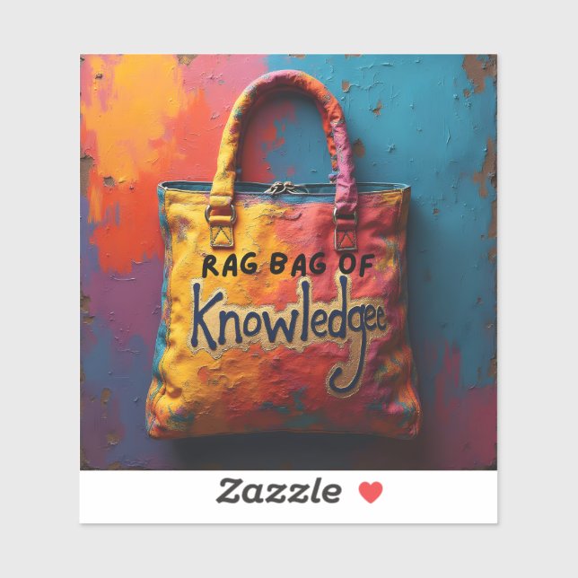 Pegatina Bolsa de conocimiento mordaz (Hoja)