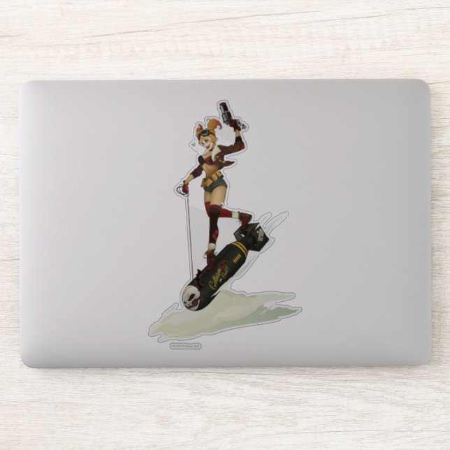 Pegatina Bombas de Harley Quinn Pinup (Ordenador)