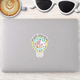 Pegatina Bombilla luminosa de innovación brillante