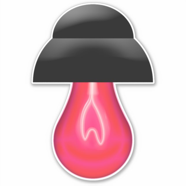 Pegatina Bombilla roja (Anverso)