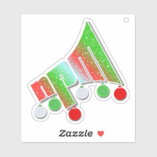 Pegatina Bombillas con logotipo de Navidades NPM