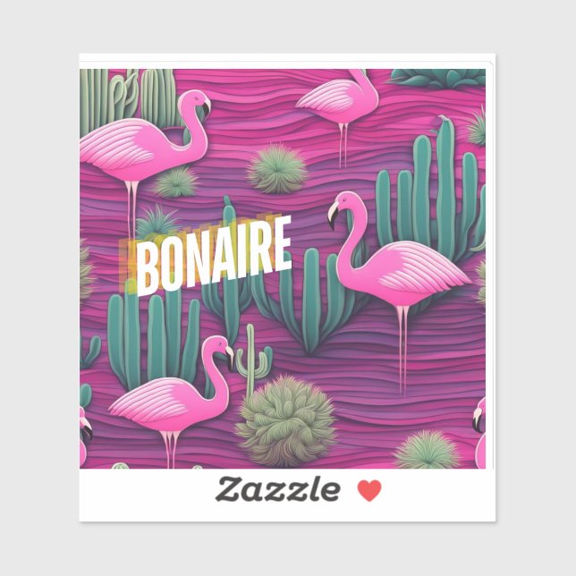 Pegatina Bonaire buzos paraíso para las Indias Occidentales (Hoja)