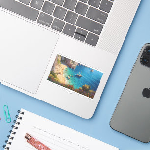 Pegatina Bonita playa en Grecia