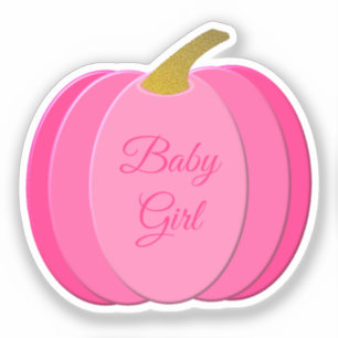 Pegatina Bonito Bebé Rosa Bebé Calabaza Personalizado