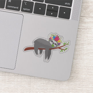 Pegatina Bonito Bohemian Floral Sloth