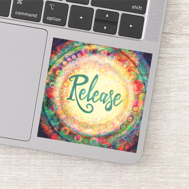 Pegatina Bonito Boho Inspiración Floral Liberar Inespiritiv (Detalle)