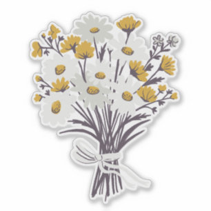Pegatina Bonito Daisy Bouquet Floral