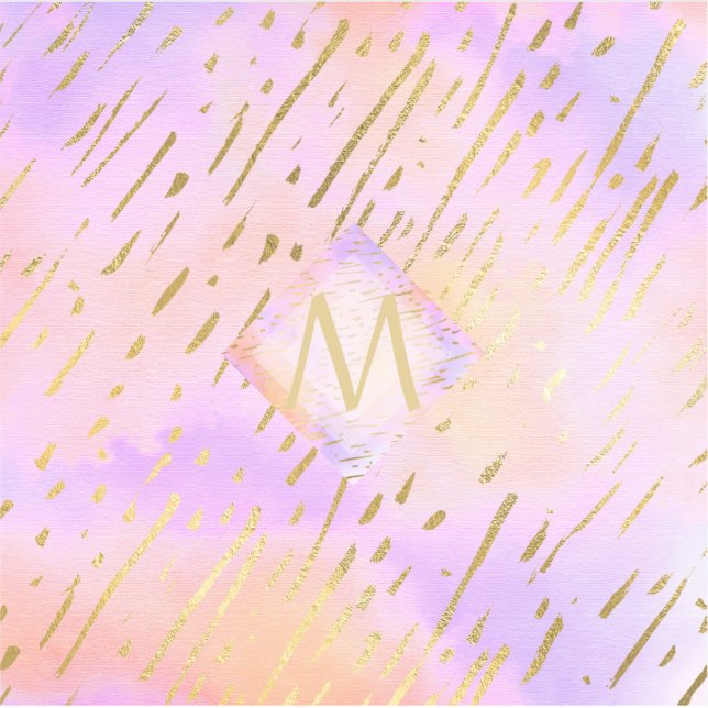 Pegatina Bonito Girona Purpurina Lluvia de oro rosa (Anverso)