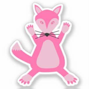 Pegatina Bonito Pink Baby Fox