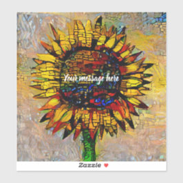 Pegatina Bonito Resumen Pintura de girasol