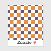 Bonito retro gingham Naranja Purple scrapboook