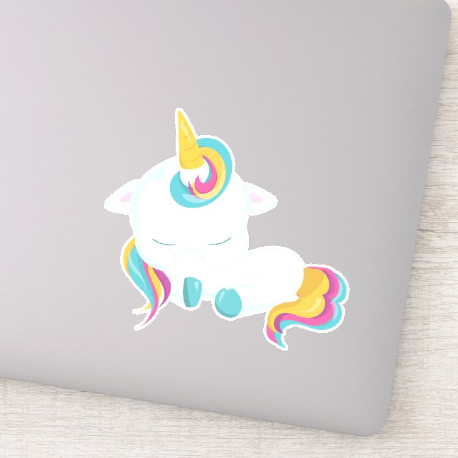 Pegatina Bonito unicornio durmiente (Detalle)
