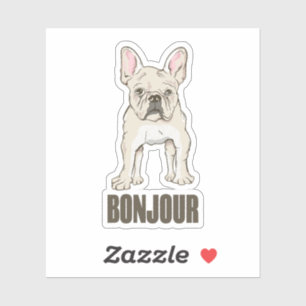 Pegatina Bonjour Bulldog francés