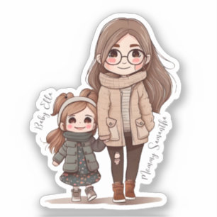 Pegatina Bono de mamá y hija Adorable (5)