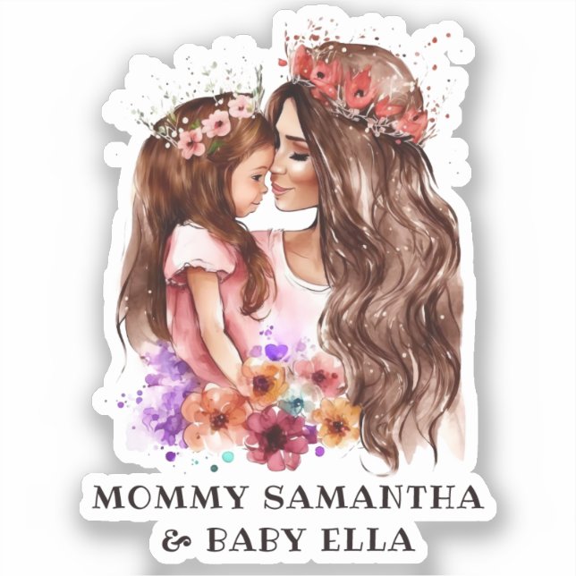 Pegatina Bono de mamá y hija Adorable (6) (Anverso)