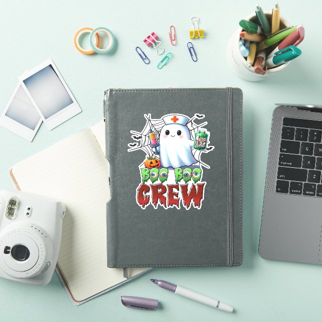 Pegatina Boo Boo Crew Enfermera a Halloween Fantasma Funny  (Funda para iPad)