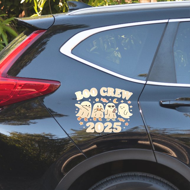 Pegatina Boo Crew 2025 Trending Ghost Squad (Lado del coche)