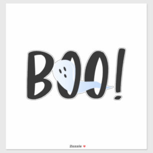 Pegatina ¡Boo! Fantasma irlandés de Halloween