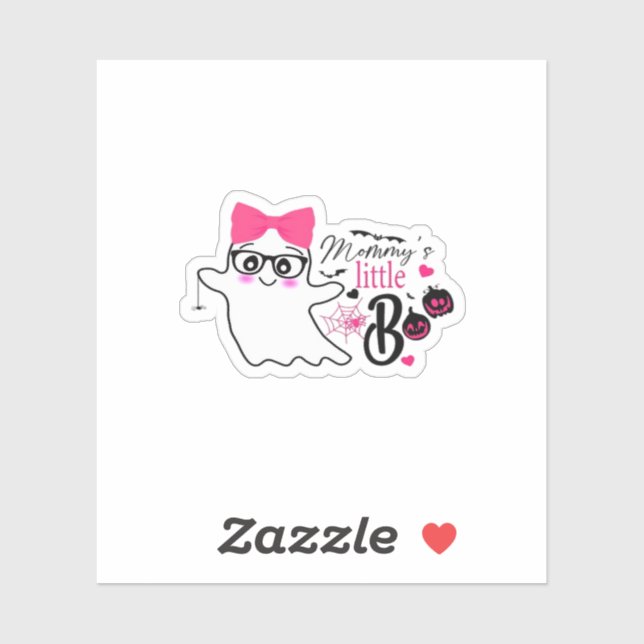 Pegatina Boo Halloween de mamá (Hoja)