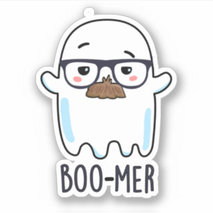 Pegatina Boo-mer Funny Middle Age Ghost Pun