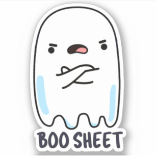 Pegatina Boo Sheet Funny Halloween Ghost Pun