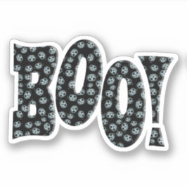 Pegatina BOO! With White Pumpkin Halloween