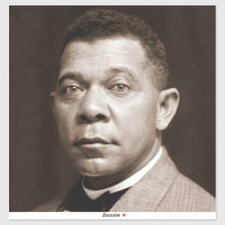 Pegatina Booker Washington: Educador afroamericano