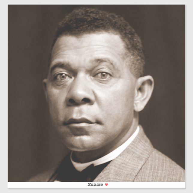 Pegatina Booker Washington: Educador afroamericano (Hoja)