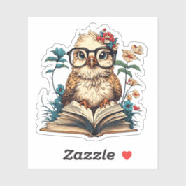 Pegatina Bookish Bird