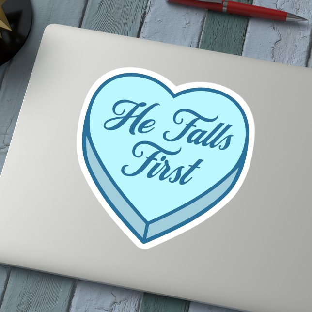 Pegatina Bookish Candy heart - Se cae First (Subido por el creador)