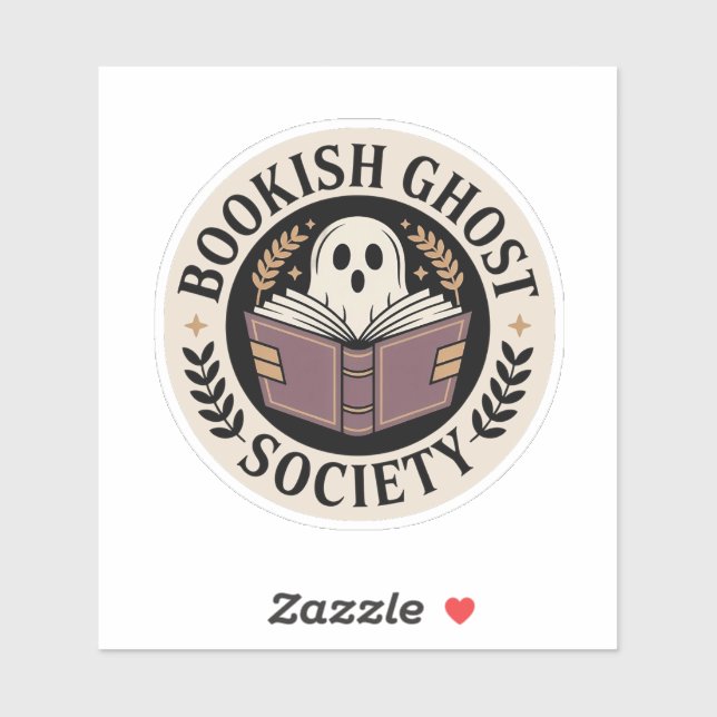 Pegatina Bookish Ghost Society - Cosy Spooky Badge (Hoja)
