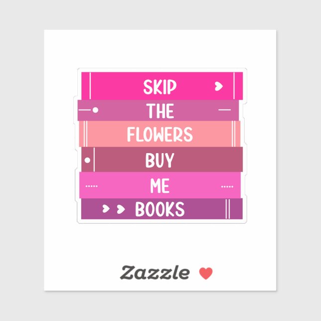 Pegatina Books Not Flowers (Hoja)