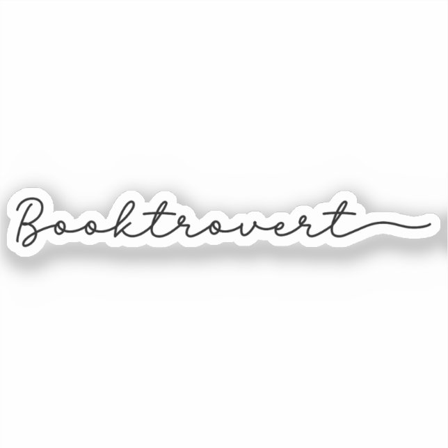 Pegatina Booktrovert (Anverso)