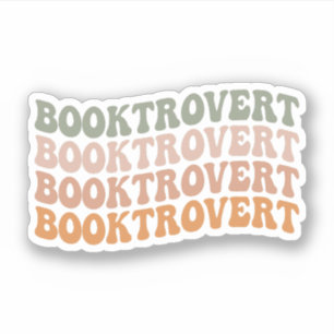 Pegatina Booktrovert, Book Lover, Bookworm