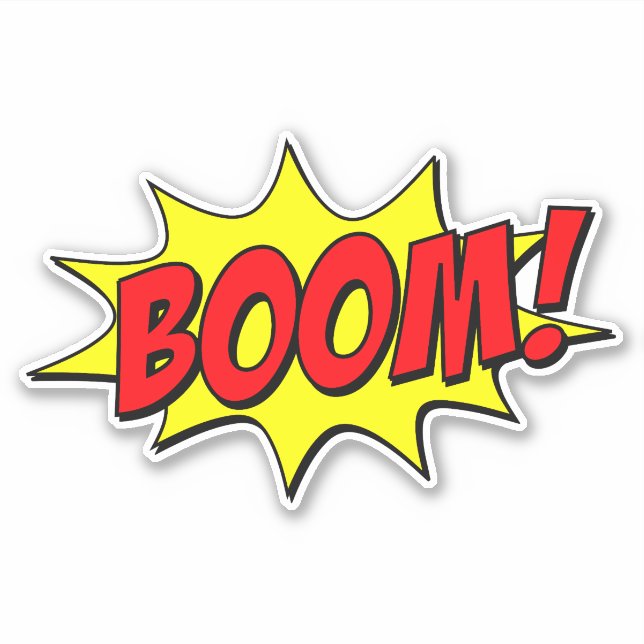 Pegatina ¡Boom! Arte pop de historietas de época (Anverso)