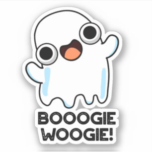 Pegatina Booogie Woogie Funny Music Ghost Pun