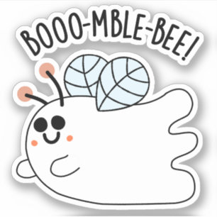 Pegatina Booomble Bee Funny Ghost Bee Pun