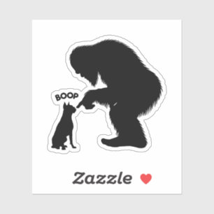 Pegatina Boop bigfoot Sasquatch Boxer