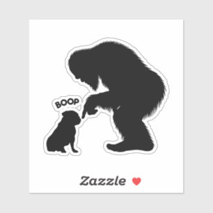 Pegatina Boop de Bulldog Bigfoot Sasquatch