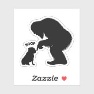 Pegatina Boop de Bulldog Bigfoot Sasquatch