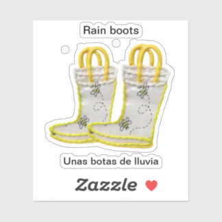 Pegatina Boots de lluvia/Unas botas de lluvia