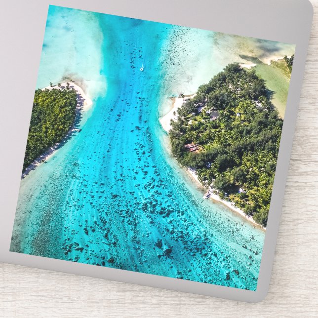 Pegatina Bora Bora - Camino Al Océano (Detalle)