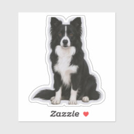 Pegatina Border Collie sentado