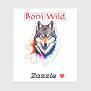 Pegatina Born Wild