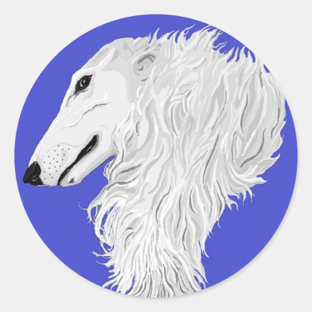 Pegatina BORZOI (Anverso)
