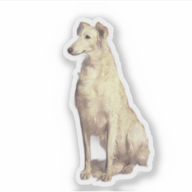 Pegatina Borzoi Antiguo (Anverso)