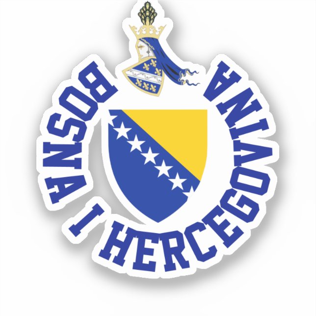 Pegatina Bosnia y Herzegovina (Anverso)